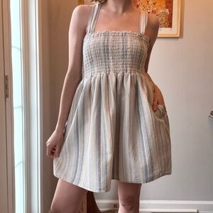 Striped Smocked Sundress